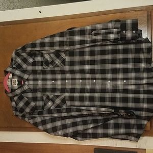Men's lightweight snap plaid shirt for XLT